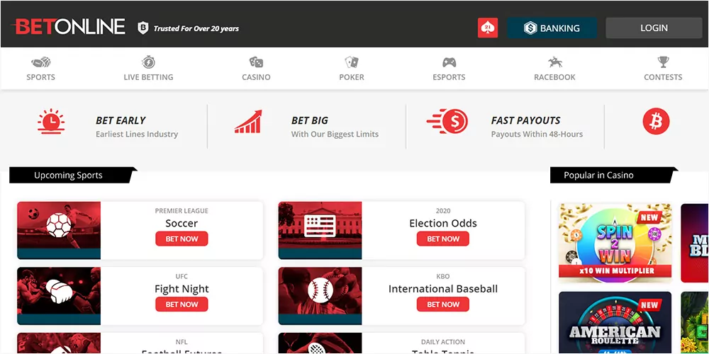 BetOnline Website — Cricket and Sports Betting For Indian Players