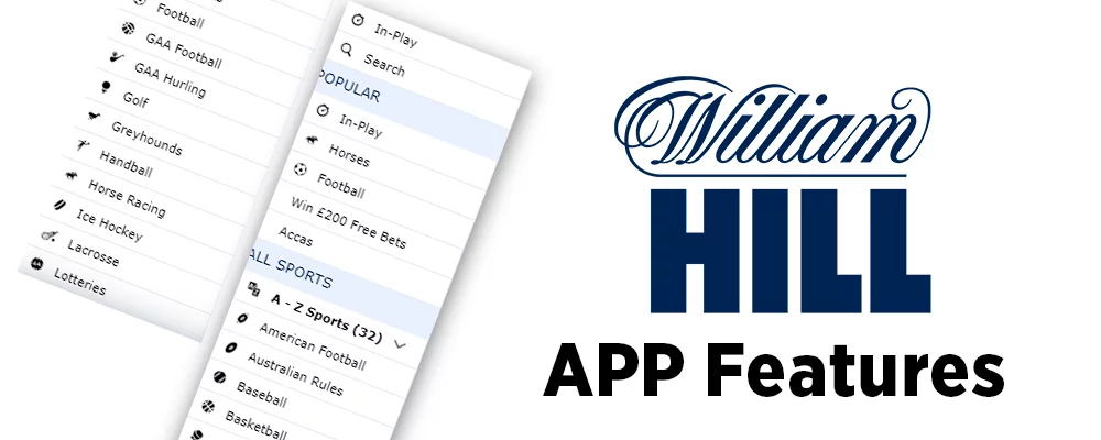 William Hill App Features