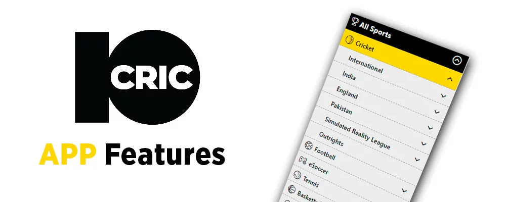 10Cric App Features
