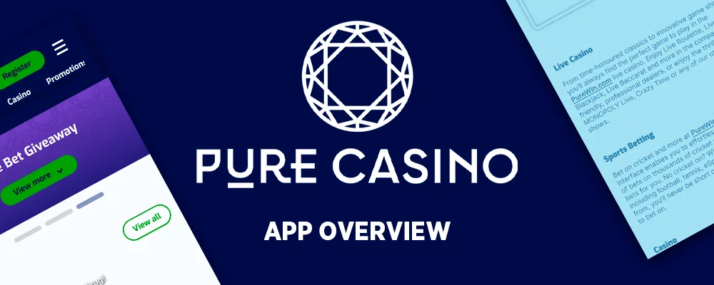 Pure casino app overview