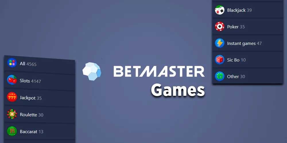 Games you can play on Betmaster
